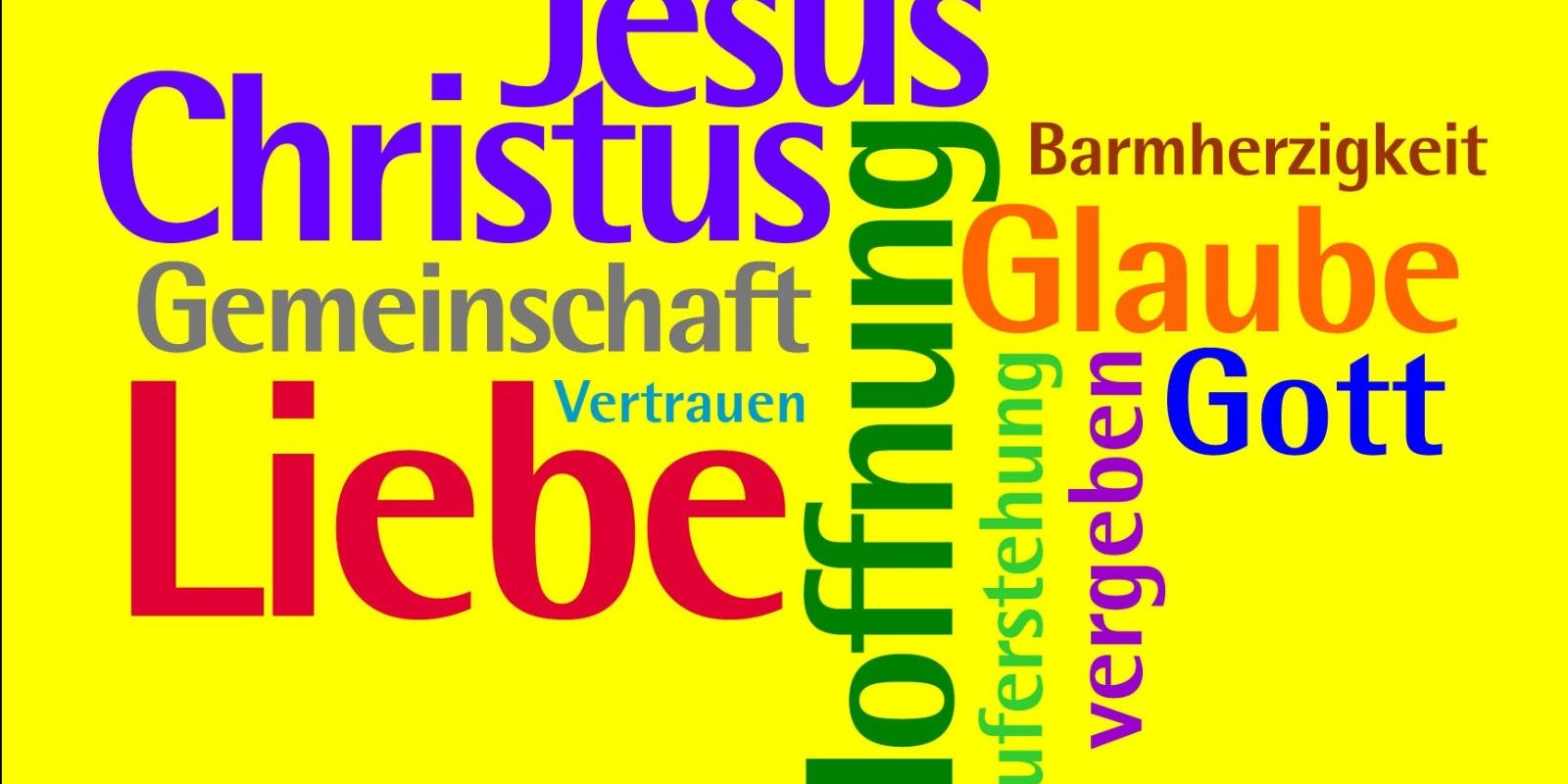 Foto:  25.6.2018

ZEHN große Wörter des Christentums
Das Ergebnis:

Die meistgenannten der ZEHN großen Wörter des Christentums sind allesamt gut biblisch-neutestamentlich fundiert.
Das mit Abstand am häufigsten genannte Wort ist LIEBE, gefolgt von JESUS CHRISTUS. Da kommt einem doch das berühmt Wort von Paulus in den Sinn (1 Kor 13,13):

    „Für jetzt bleiben Glaube, Hoffnung, Liebe, diese drei; /doch am größten unter ihnen ist die Liebe.“