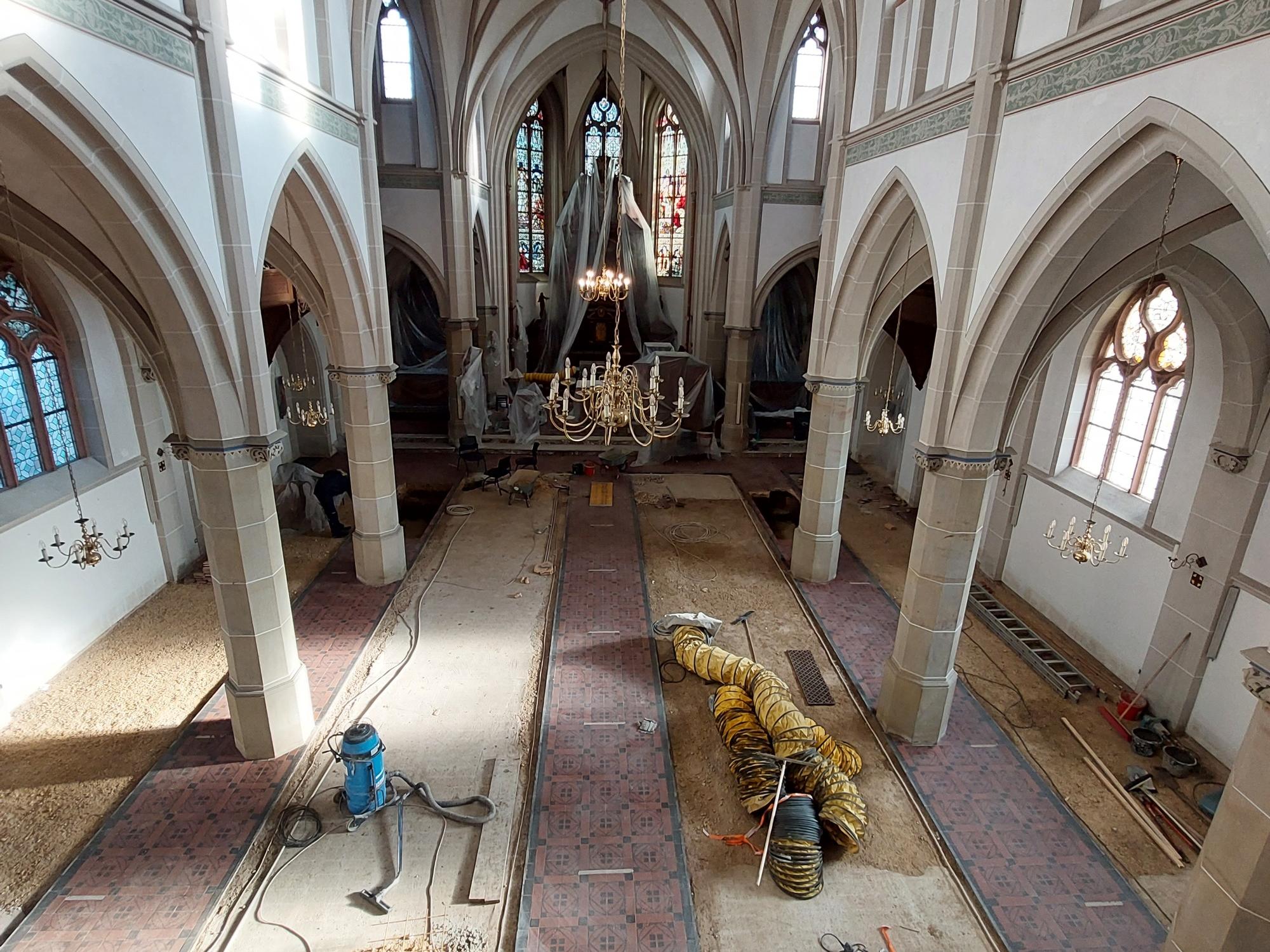 St. Martin Kirche in Flerzheim nach Hochwasser