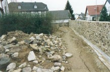 Sanierung der Friedhofsmauer 1992